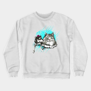 Cat and dog | Friends design Crewneck Sweatshirt